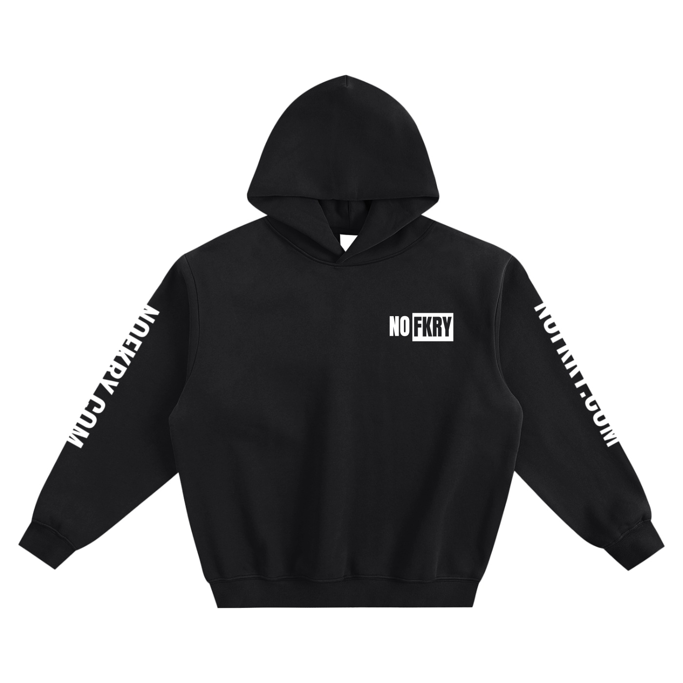 NO FKRY Music WTF - Fleeced Boxy Hoodie