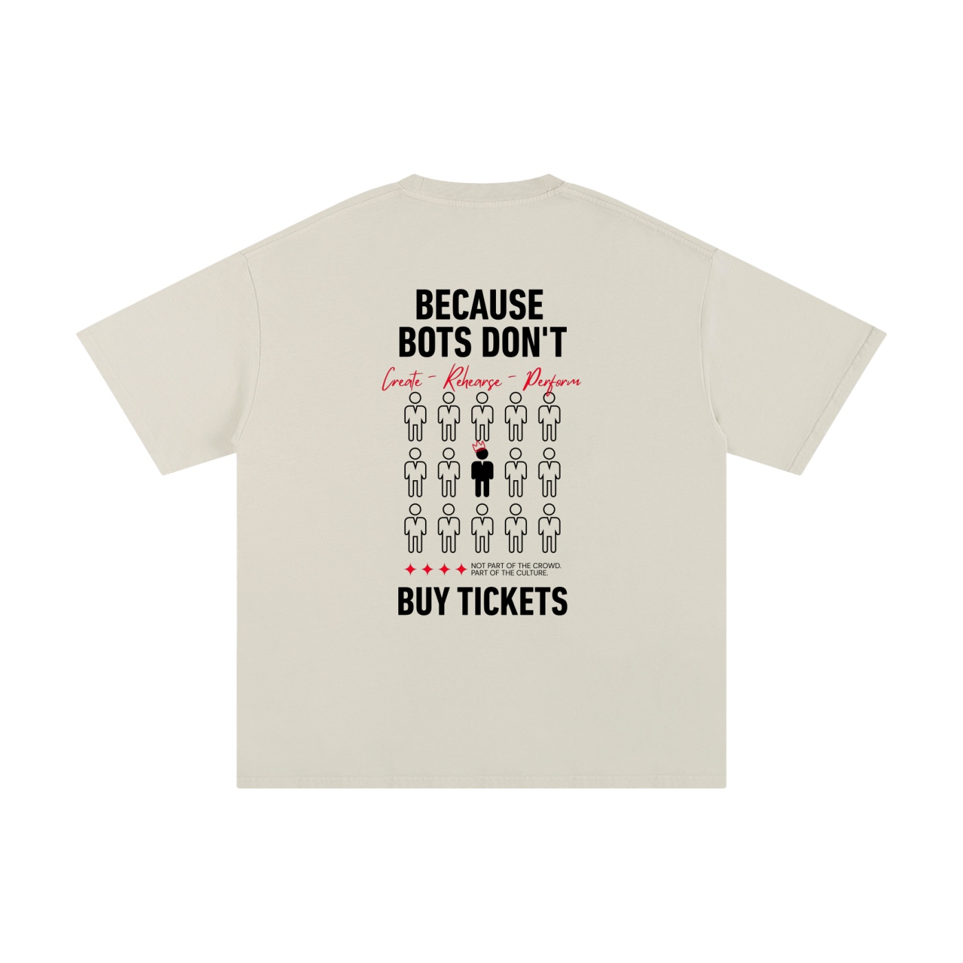 Bots Don't Buy Tickets (Fans) - Unisex Pure Cotton T-Shirt - Image 10