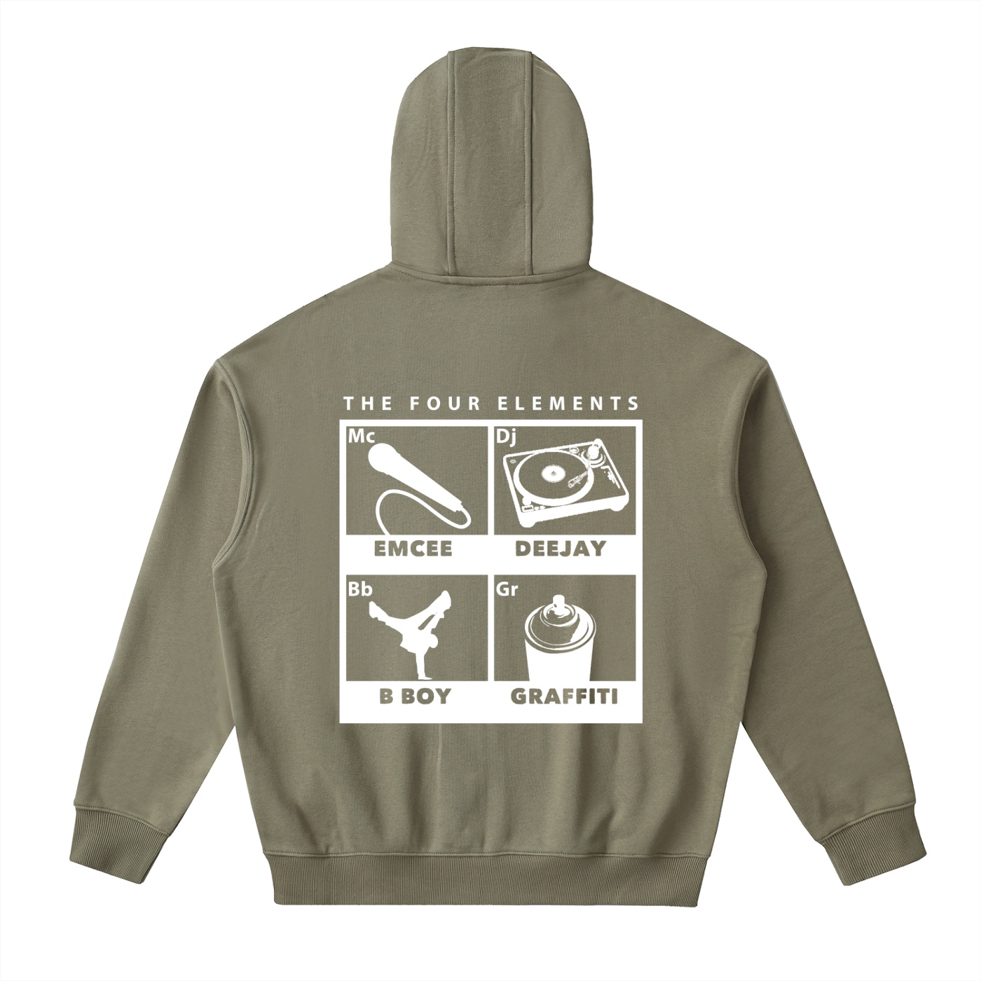 4 Elements - Drop-Shoulder Zip Up Hoodie - Image 4