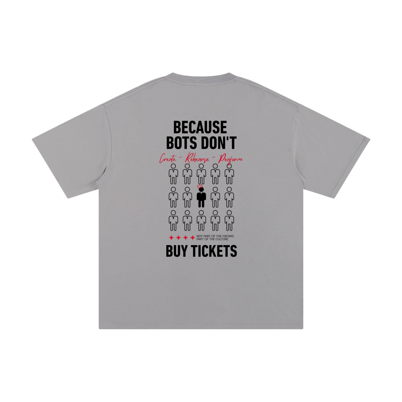Bots Don't Buy Tickets (Fans) - Unisex Pure Cotton T-Shirt - Image 8