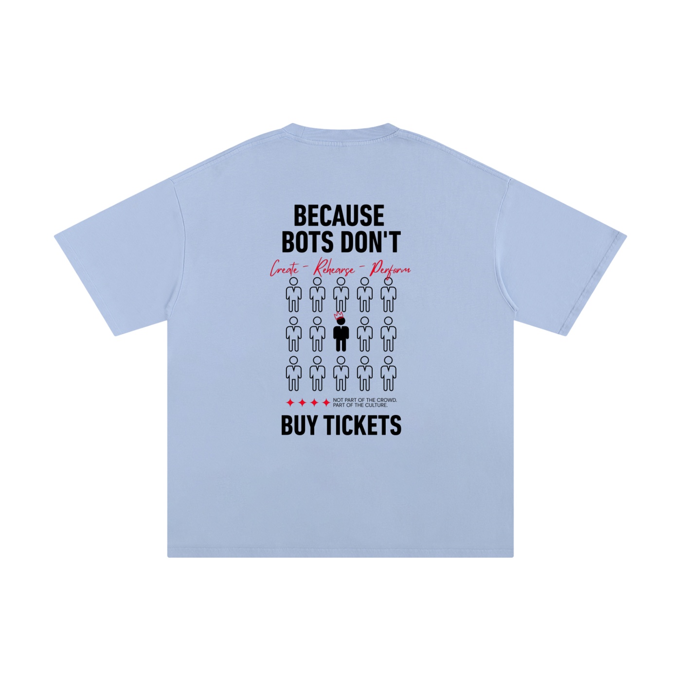 Bots Don't Buy Tickets (Fans) - Unisex Pure Cotton T-Shirt - Image 4