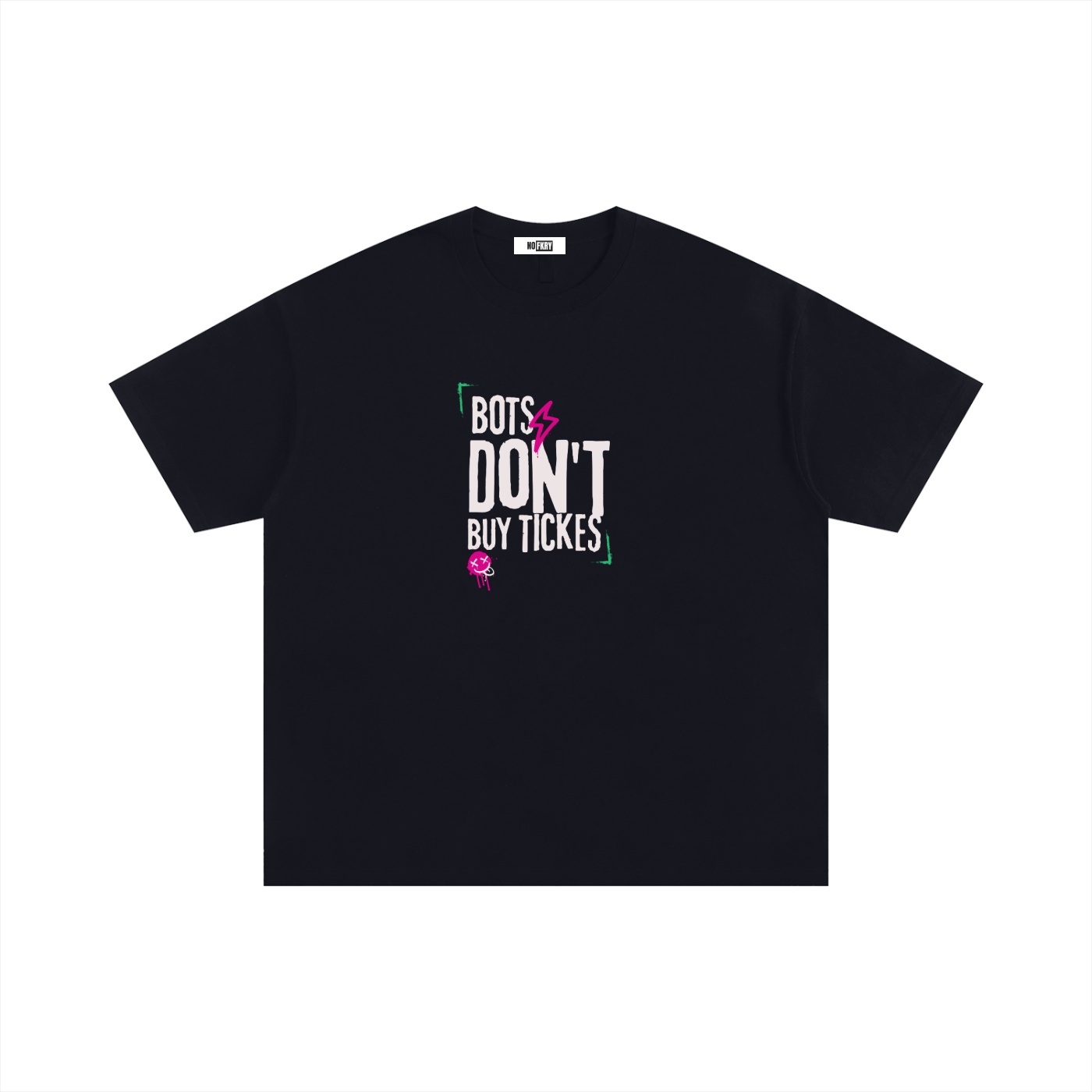 Bots Don't Buy Tickets (Retro Pop) - Unisex Oversized Cotton T-Shirt