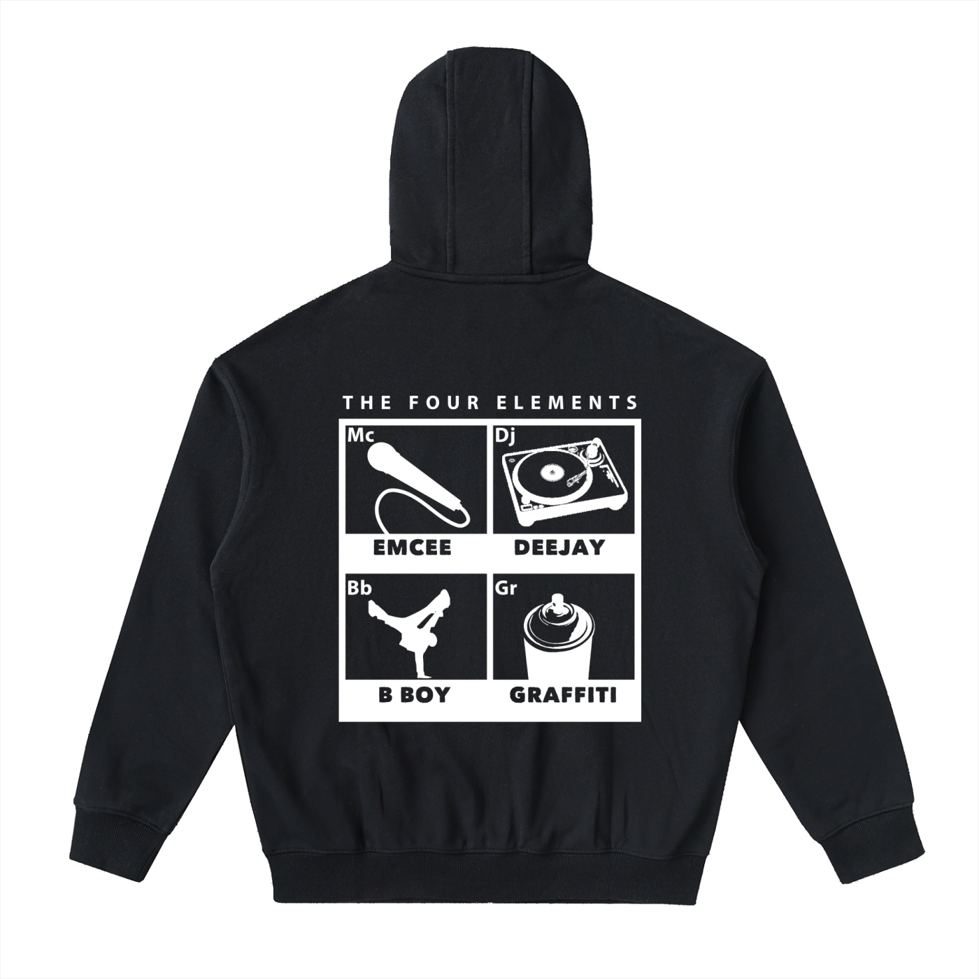 4 Elements – Drop-Shoulder Zip Up Hoodie