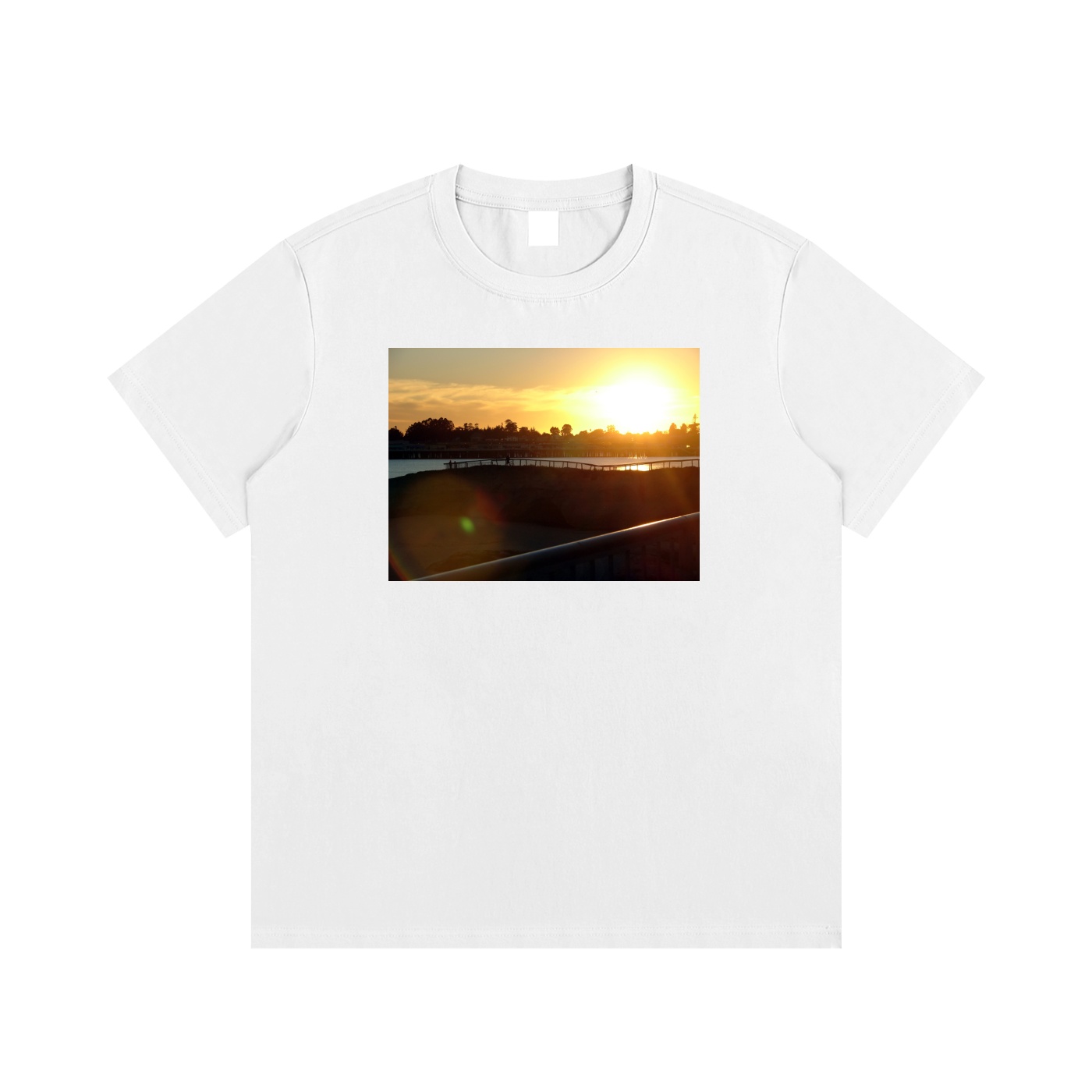 Santa Cruz Sunset - Essential Cotton T-Shirt - Image 3