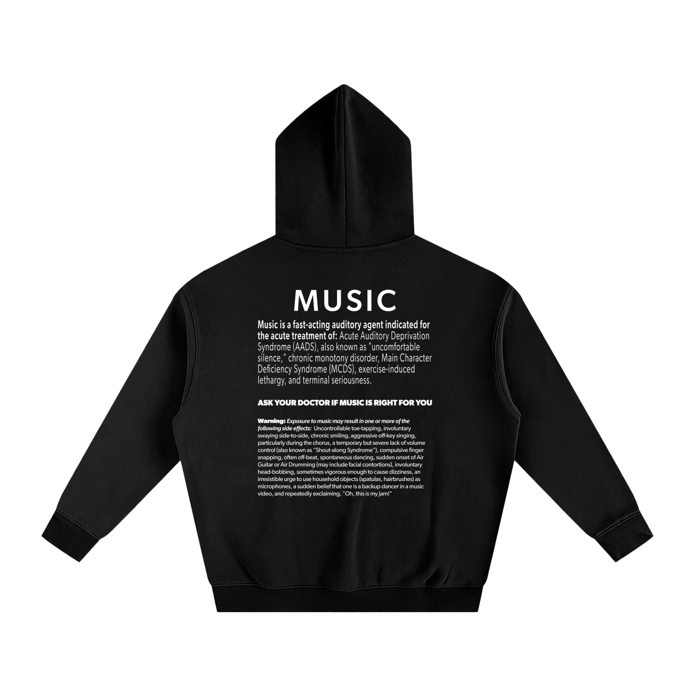 NO FKRY Music Prescription - Oversize Fleeced Hoodie - Image 2