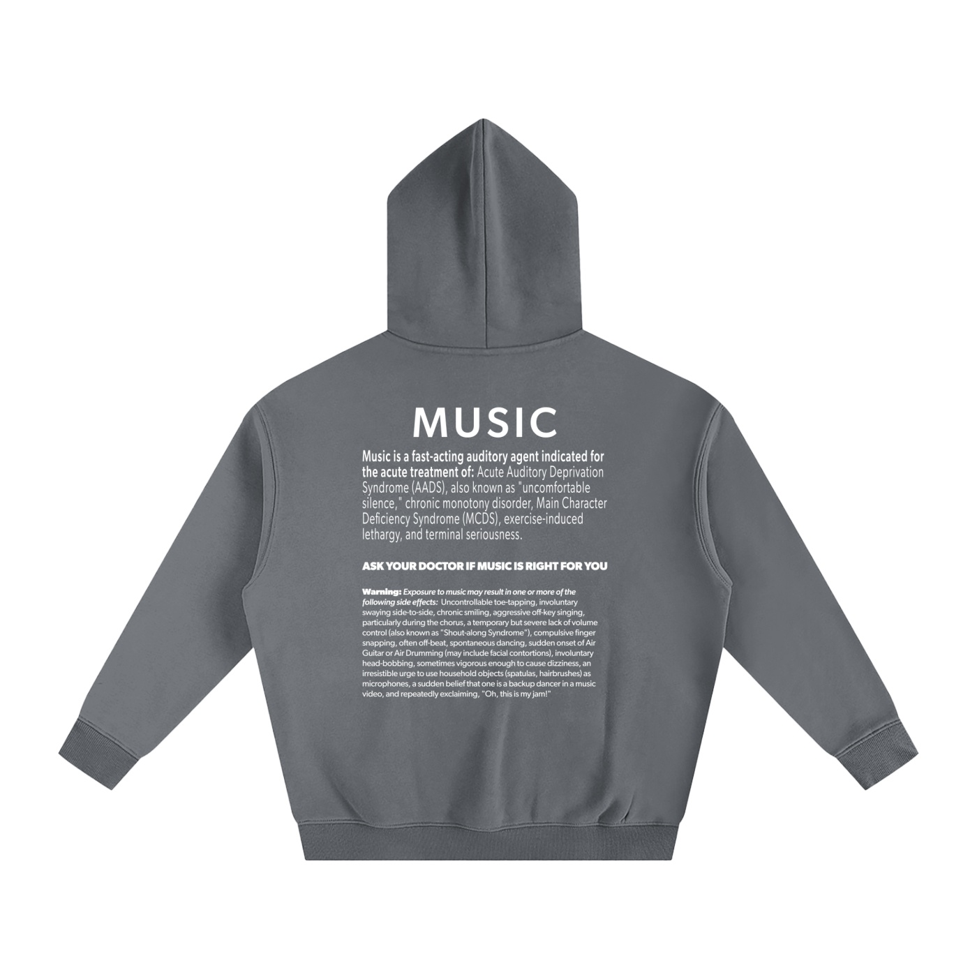 NO FKRY Music Prescription - Oversize Fleeced Hoodie - Image 4