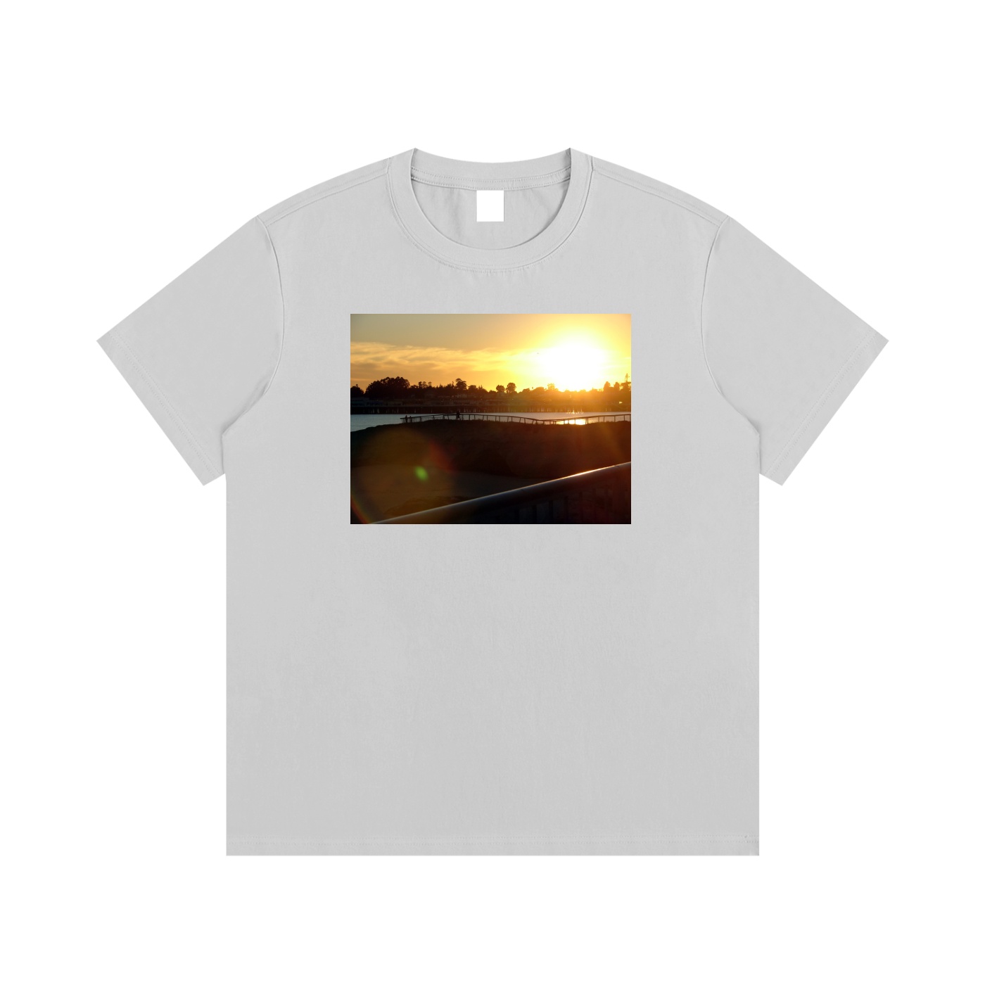 Santa Cruz Sunset - Essential Cotton T-Shirt - Image 7